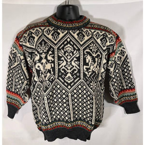 Dale of Norway Vintage 90s Nordic Wool Sweater Buckle Neck Women’s Size XS